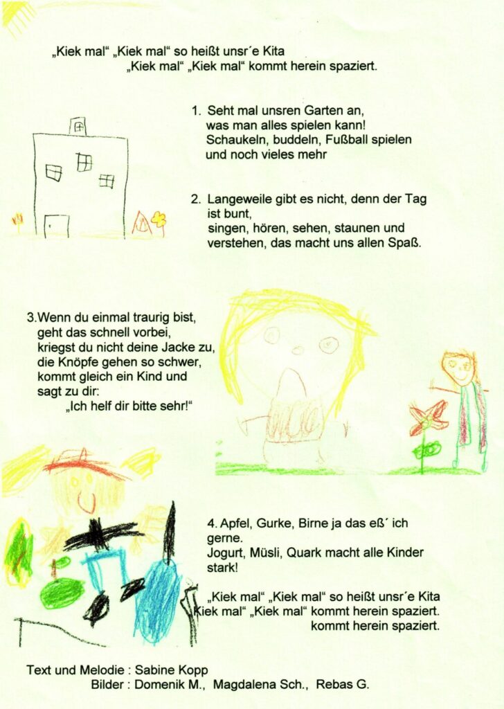 Lied der kita kiek mal