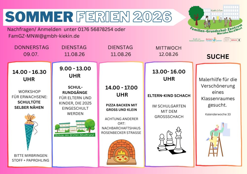 Sommerferienprogramm FamZGS